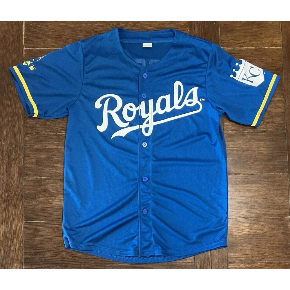 Men’s Size M Kansas City Royals SGA UMKC Kangaroos Blue Jersey Rare - Picture 1 of 5